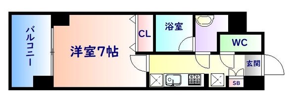 連坊駅 徒歩5分 7階の物件間取画像